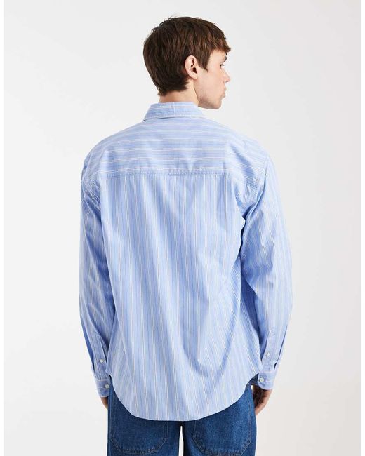 Redefined Rebel Blue Robin Boxy Shirt for men