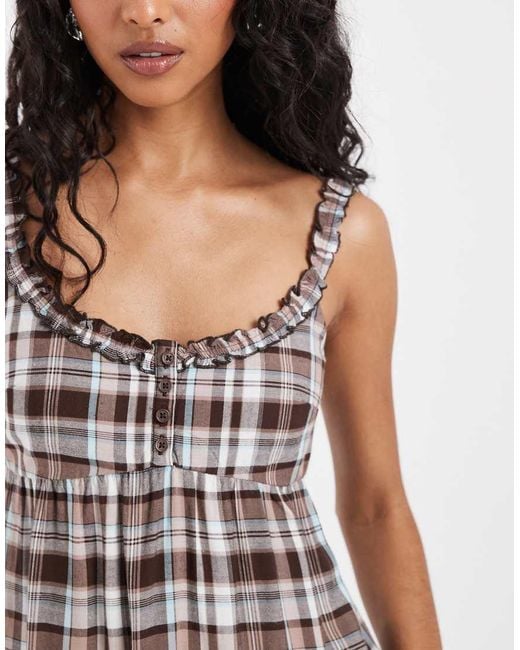 Hollister Brown Babydoll Tunic Top