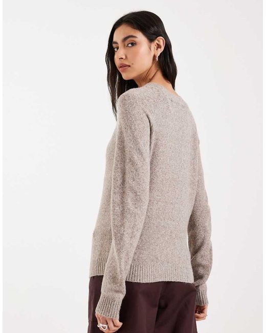 Vero Moda Natural Round Neck Knitted Jumper
