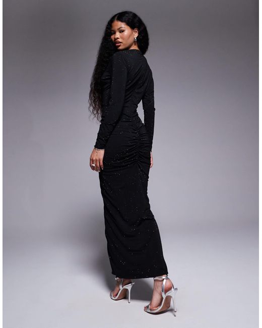 TFNC London Blue – langärmliges maxikleid