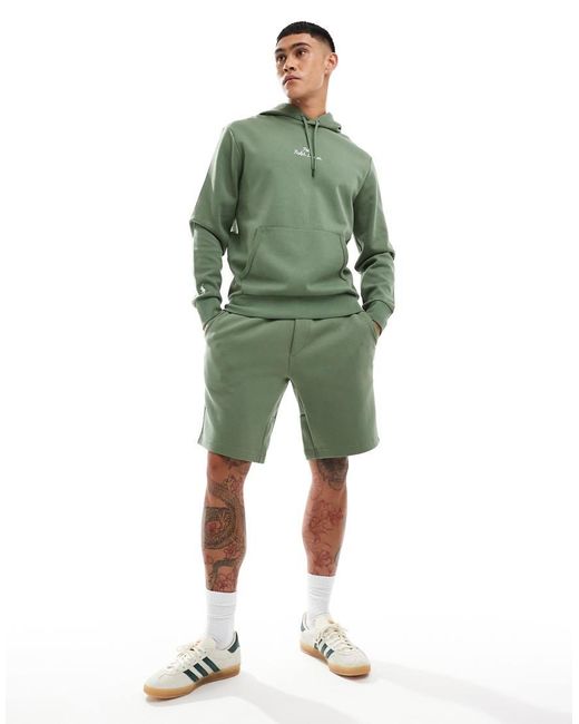 Polo Ralph Lauren Green Central Logo Double Knit Hoodie for men