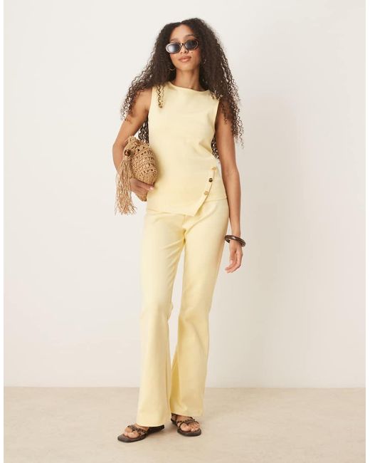 ASOS Interlock Broek in het Natural