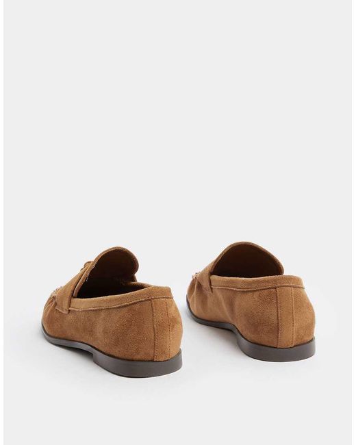 Long Tall Sally Brown Faux Suede Tassel Loafers