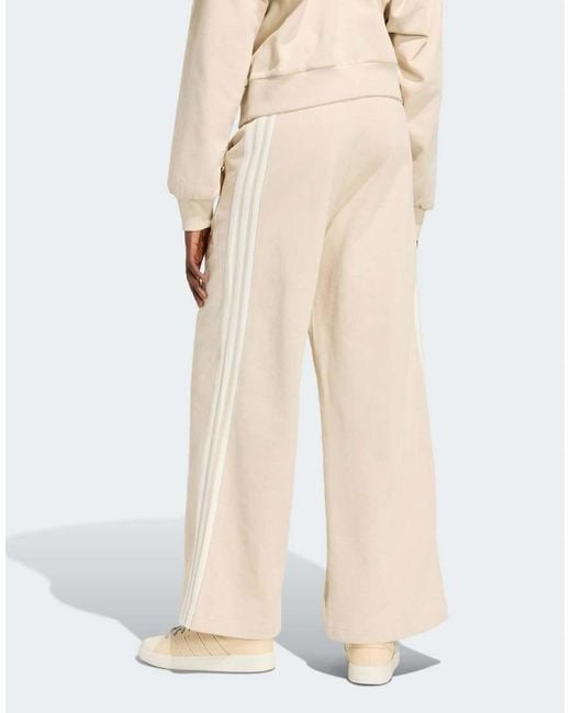 Adidas Originals Natural Adidas Kit 3-Stripes Wide Pant