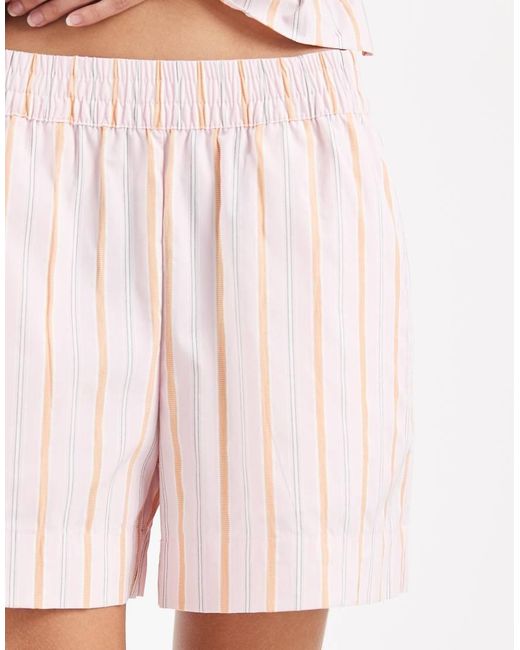 Vero Moda Pink Poplin Pull On Shorts Co-ord