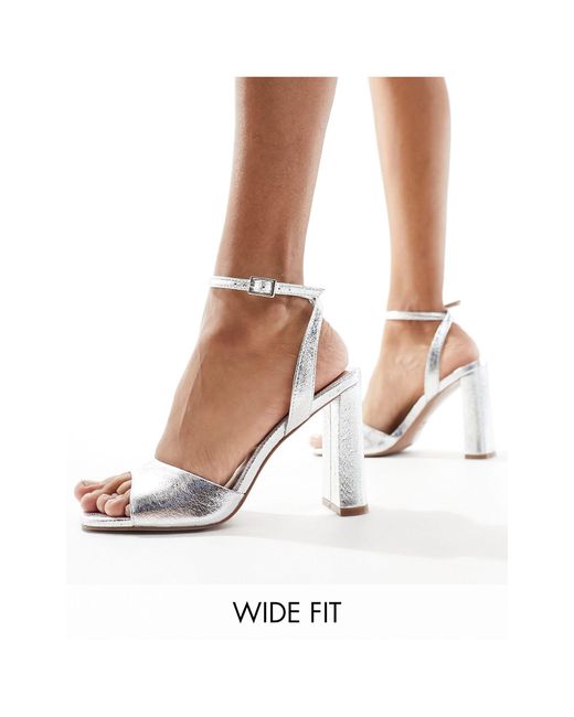 ASOS White Wide fit – noah – filigrane sandaletten