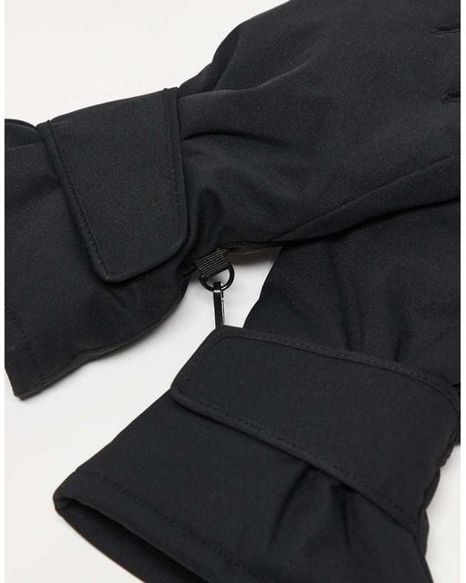 ASOS 4505 Ski & Snow Black Asos 4505 Ski Water Repellent Ski Glove With Goggle Wipe for men