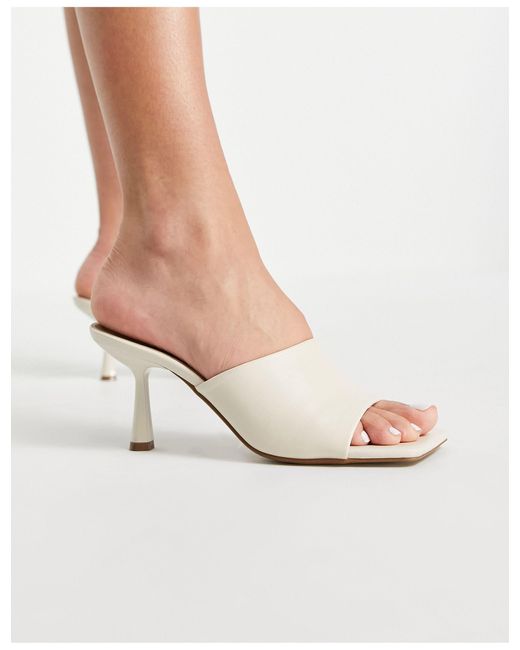 Missguided white mules cheap