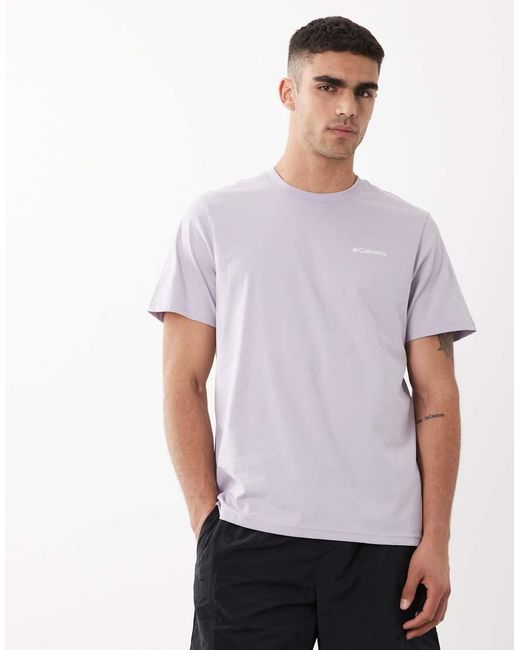 Columbia Purple Csc Outdoor Back Graphic T-shirt for men