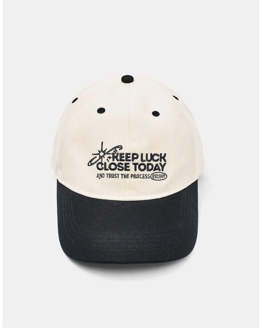Pull&Bear Keep luck close today cap in Green für Herren