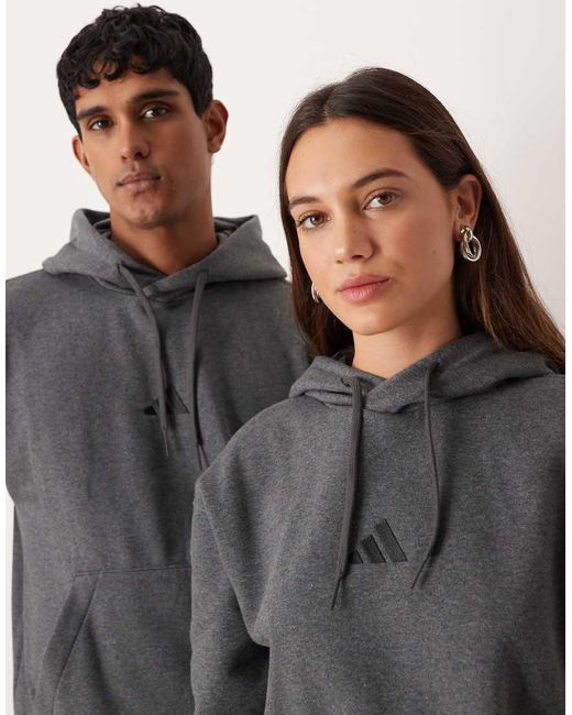 Adidas Originals Gray Adidas Sportswear Three Stripe Fleece Hoodie