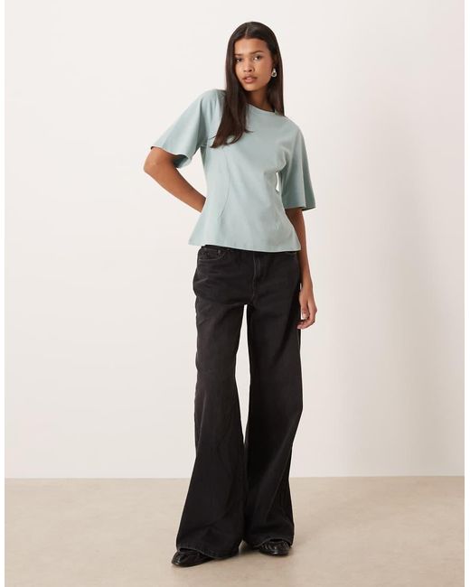 Aware Gray Cinched Waist T-shirt