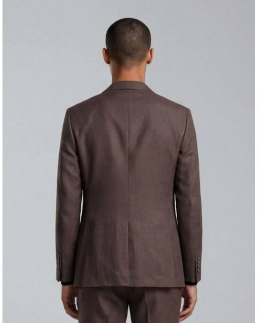 Harry Brown Brown Giacomo Slim Fit Single Breasted Suit Jacket for men