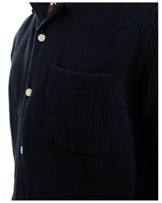 Eularia - camicia nera a maniche corte di AllSaints in Black da Uomo