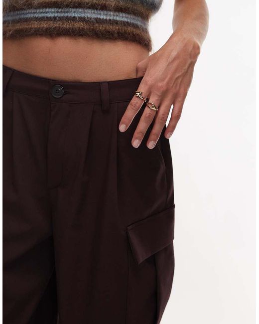 Pantaloni Cargo A 3/4 Sartoriali Color Prugna di ASOS in Purple