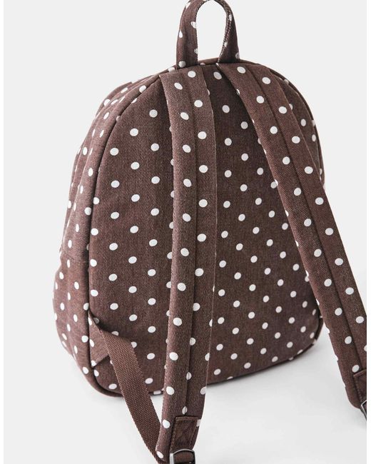 Pull&Bear Gray Rucksack mit polka-dot-muster