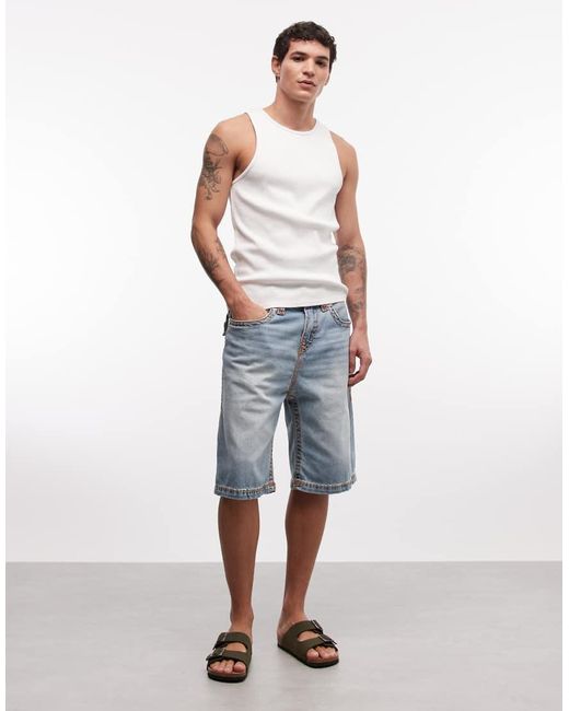 True Religion Blue Vinny Super T baggy Short for men