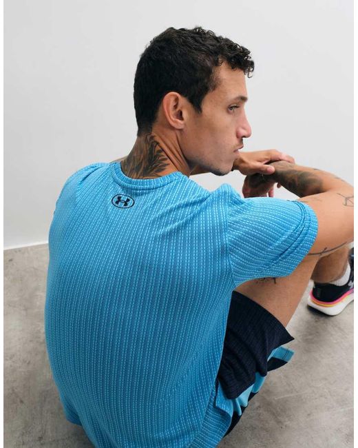 Under Armour Blue Tech Vent Jacquard T-shirt for men