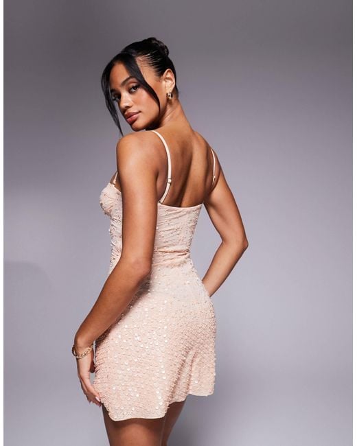 Oh Polly Viela Strapless Embellished Mini Dress in Purple | Lyst Oh Polly Viela Strapless Embellished Mini Dress in Purple | Lyst