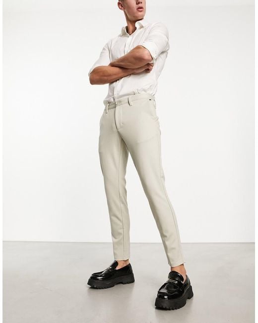 Only & Sons Natural Slim Fit Tapered Trousers for men