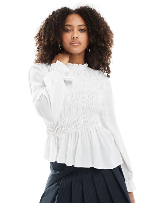ASOS White – asymmetrisches, langärmliges oberteil