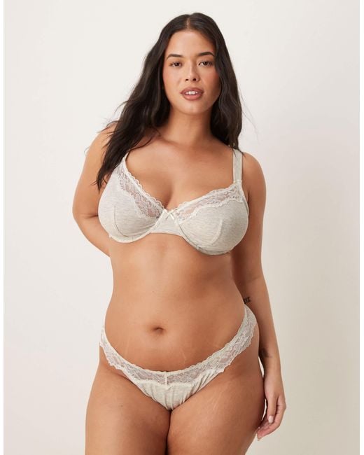 ASOS Brown Asos Design Curve Jaye Thong