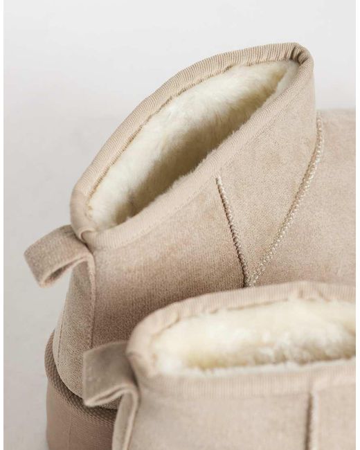 SEQWL Natural Mini Flatform Boots
