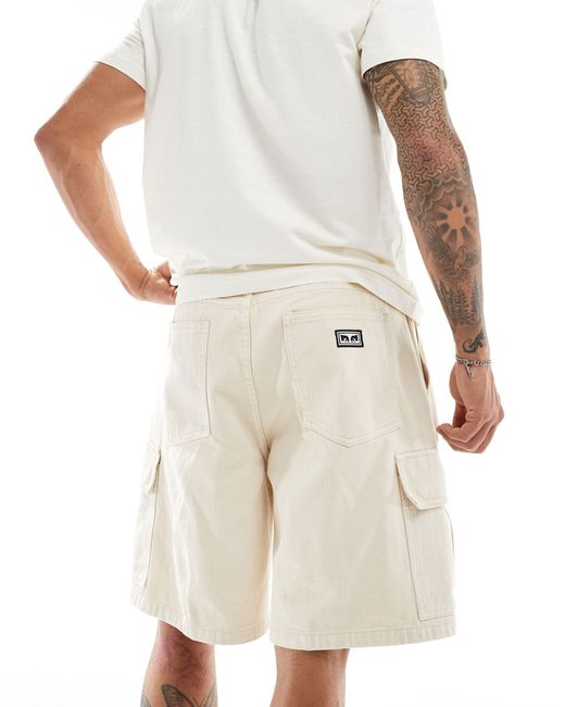 Bigwig - short baggy en denim à poches cargo - cassé Obey pour homme en coloris White