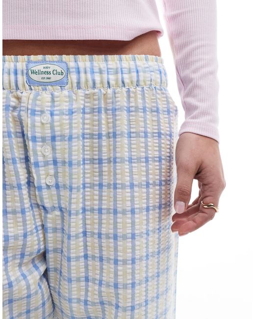 Cotton On White Cotton on – karierte boyfriend-pyjamahose