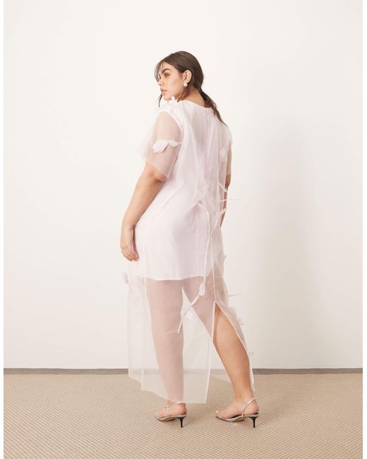 ARRANGE Pink Curve – maxikleid aus organza