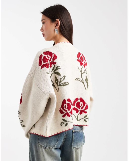 Miss Selfridge Red – strickjacke