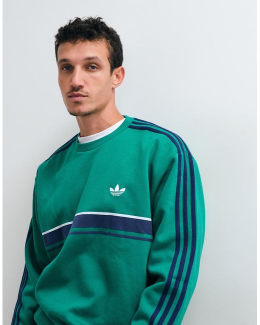 Adidas Originals Green Retro Sweatshirt for men