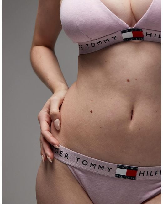 Tommy Hilfiger Gray Heritage Triangle Bra
