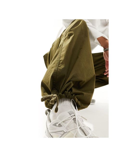 Pantaloni kaki stile paracadutista di ASOS in Green da Uomo