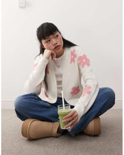 Miss Selfridge Blue Floral Cardigan