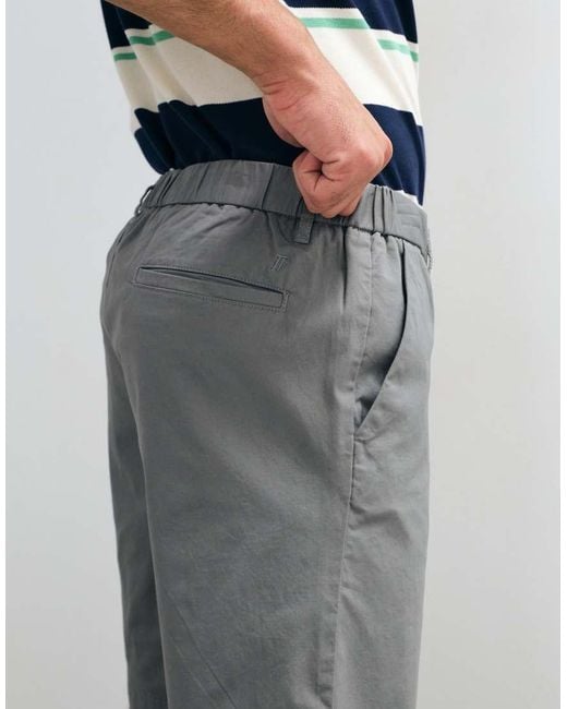 Jack & Jones Gray Drawstring Chino Shorts for men
