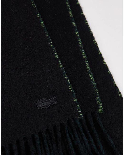 Lacoste Black Logo Scarf for men
