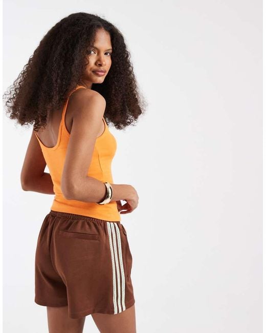 ASOS Orange Scoop Neck Cami With Elastic Straps