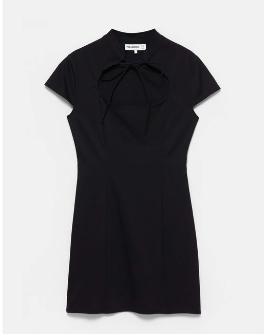 Robe courte à nœud e Pull&Bear en coloris Black