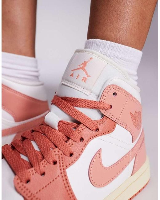 Nike White Nike Air 1 Mid Trainers