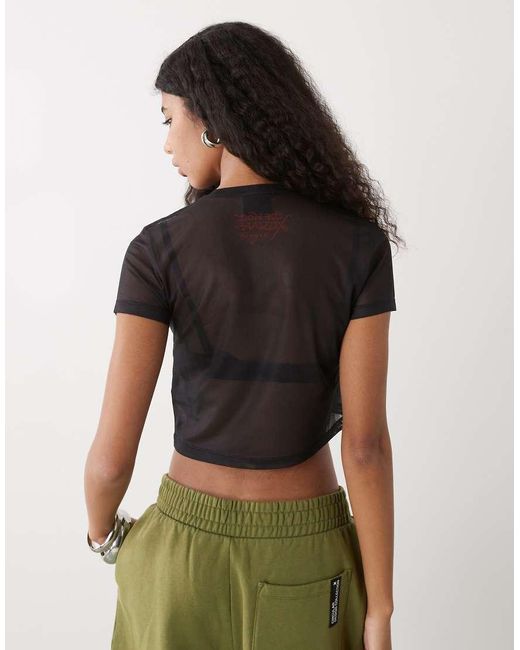 Ed Hardy Black Life Is A Gamble Mesh Baby Tee