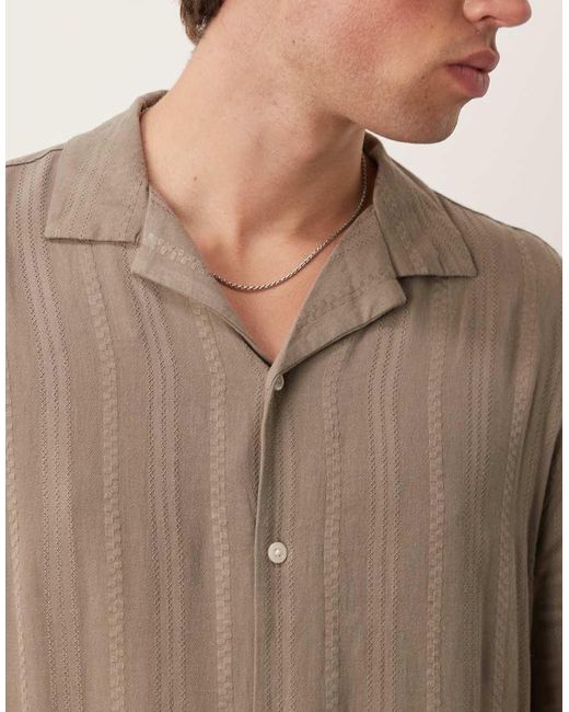 Abercrombie & Fitch Lichtgewicht Cropped Overhemd Met Lange Mouwen in het Brown voor heren