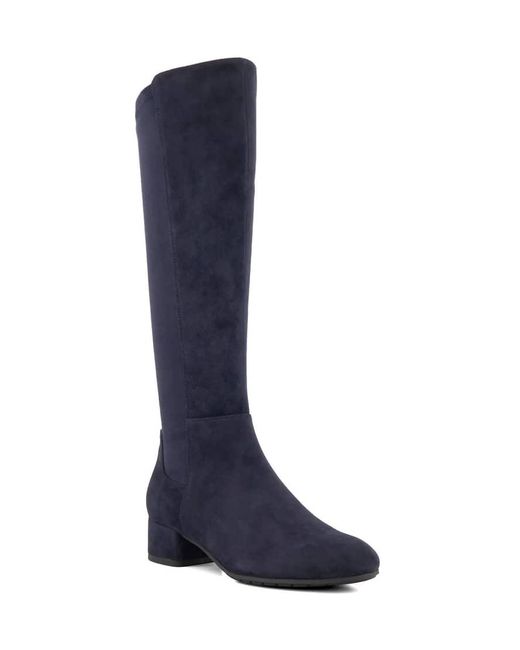 Dune Blue Tayla Knee Boots
