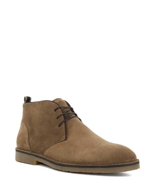 Dune Brown Cashed Chukka Boots for men