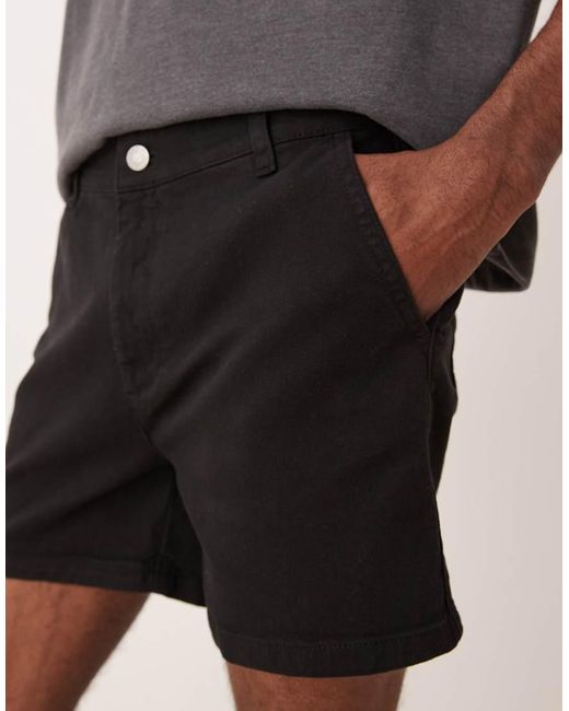 ASOS Gray Shorter Length Skinny Chino Shorts for men