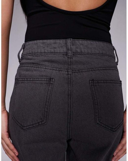 Liquor N Poker Black Relaxed Mid Rise Jeans With Diamante Eyelet Detail
