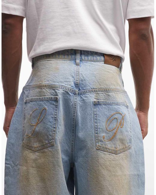 Liquor N Poker Blue Super baggy Jeans for men