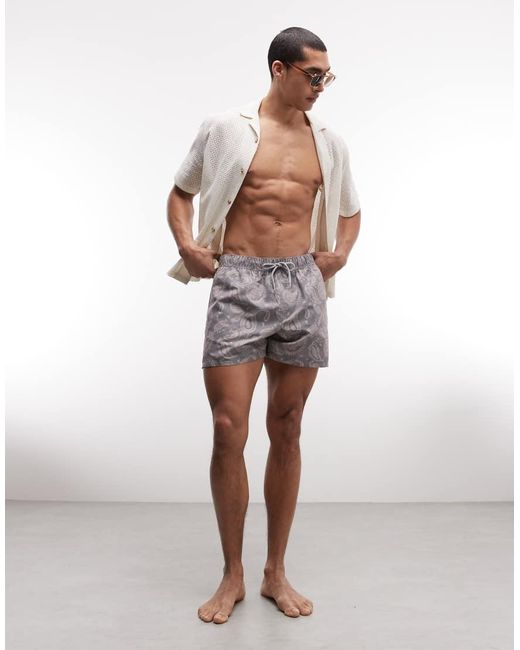 ASOS Gray Swim Shorts for men