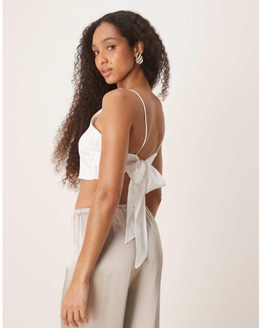 NARRATED White Tie Back Cami Top