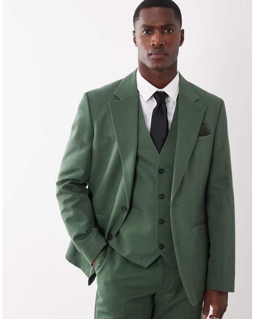 ASOS Green Slim Suit Jacket for men